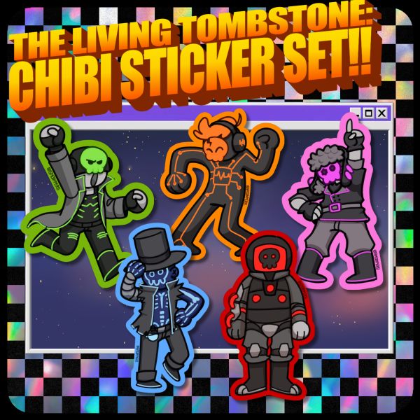 The Living Tombstone Chibi Sticker Set (First Edition)