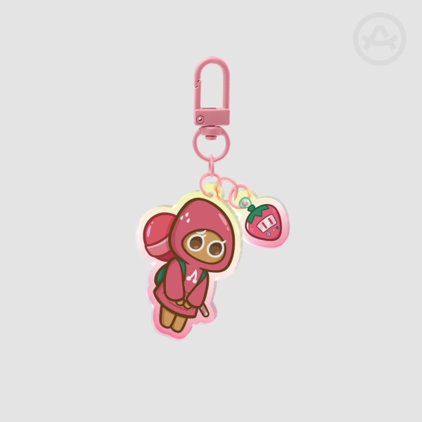 Strawberry Cookie & Pocket Strawberry Keychain