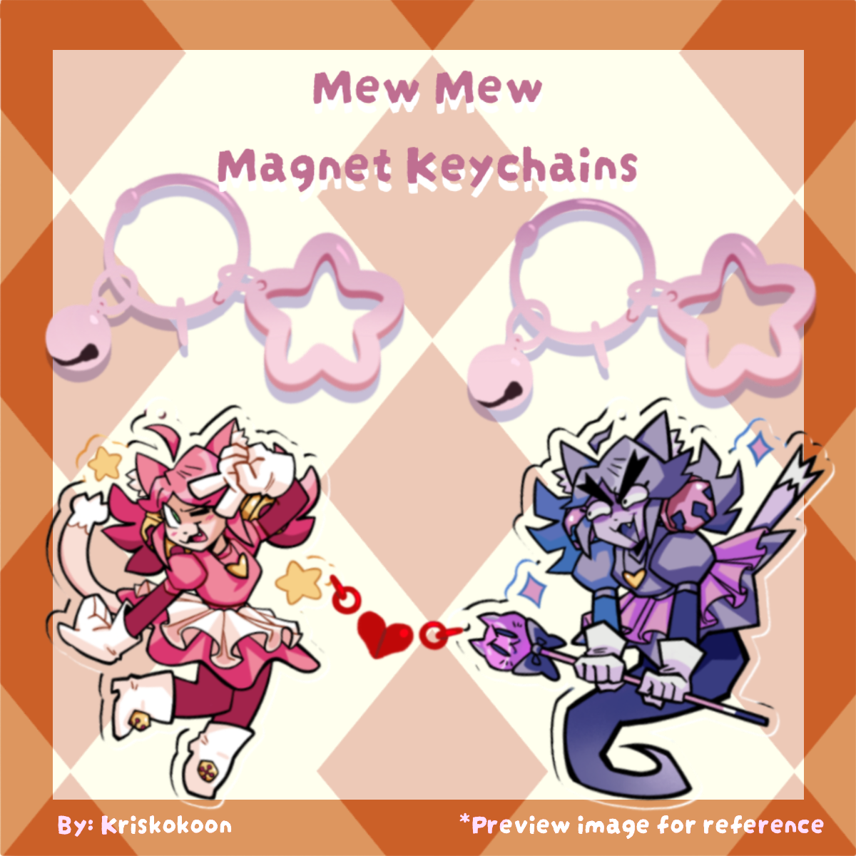 Mew Mew Body & Ghost | Magnet Keychains