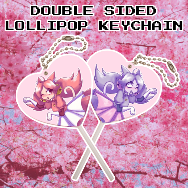 DELTARUNE 💖🔔 Mew Mew Lollipop Keychain