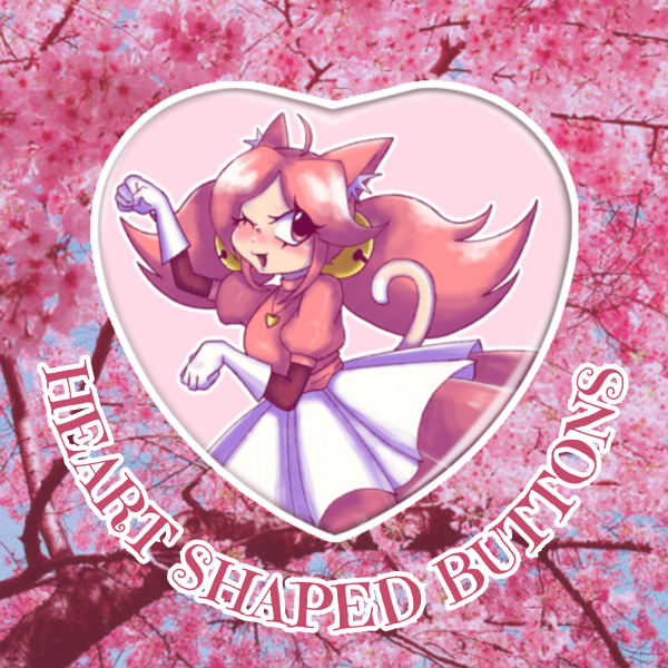 DELTARUNE 💖🐾 Mew Mew Heart Button