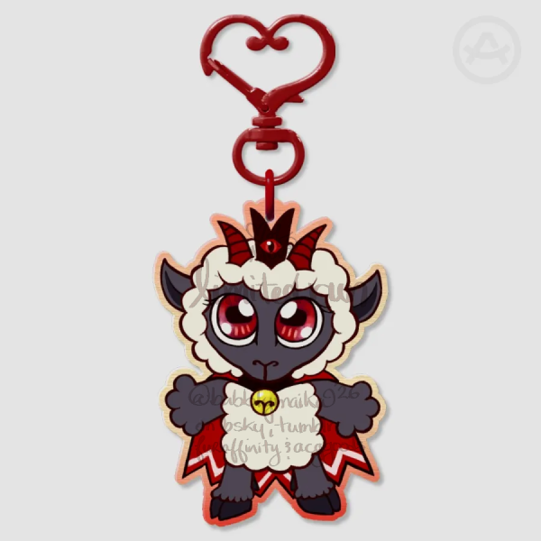 Lamb - Wood Keychain (Early design)