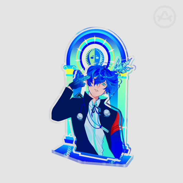 Makoto P3 Standee Stained Glass Effect