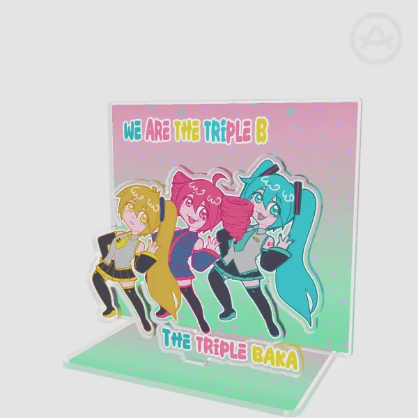 Triple Baka Acrylic Standee