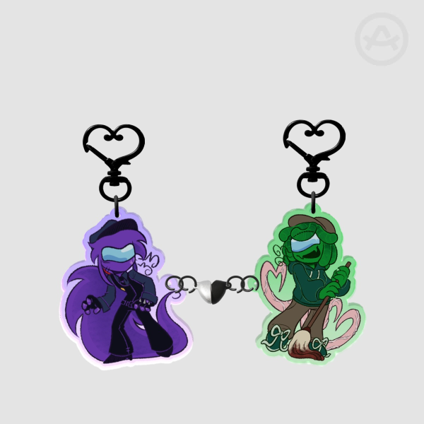 Among us show - Camworms Acrylic Magnet Keychain