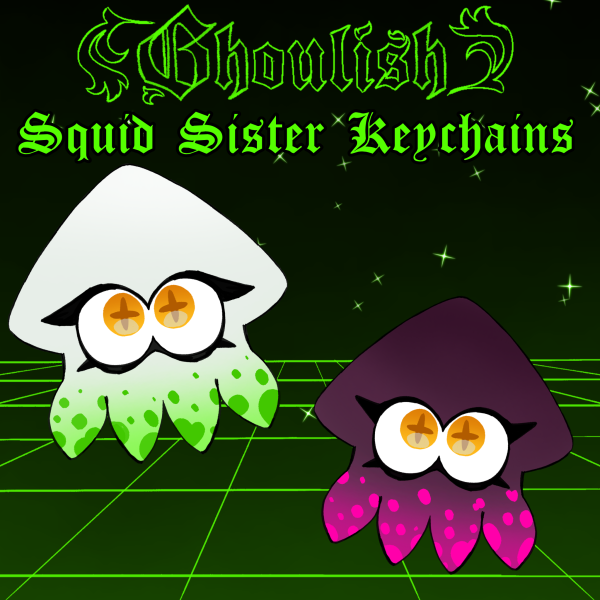 Squid sisters keychain set
