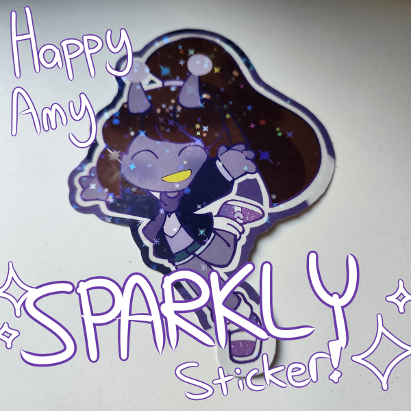Happy Amy Sparkly Sticker