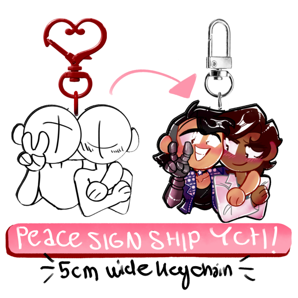 Peace Sign Ship YCH Charm