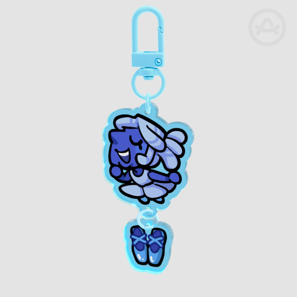 Blue Deltarune Flower Linking Keychain