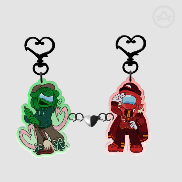 Among us show - Bookworm Acrylic Magnet Keychain