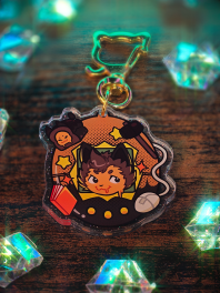 LavaLoaf Digital Companion Glitter Acrylic Keychain