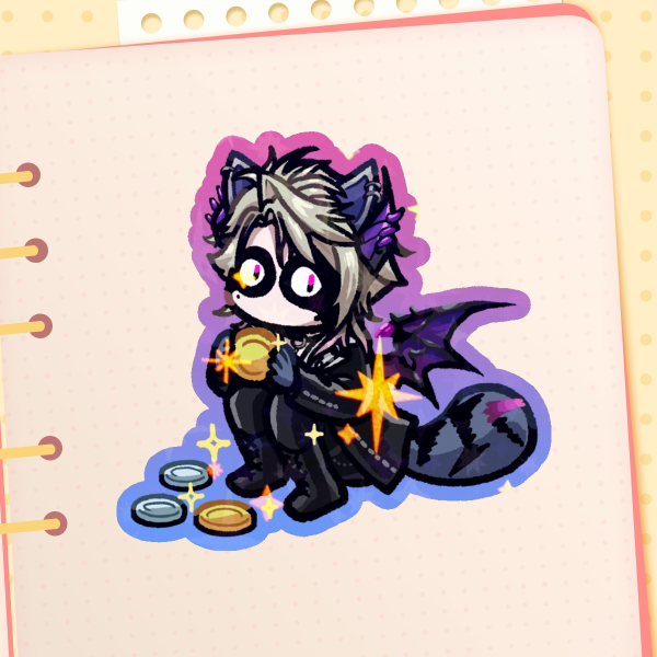 Raccoon Zanny Sticker (Holo Star)