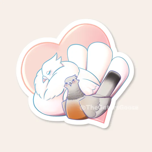 Lover Birds~ Cute Dove Sticker