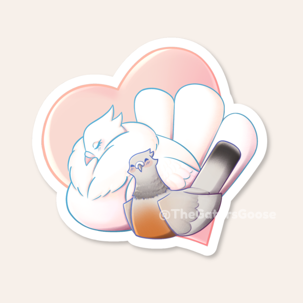 Lover Birds~ Cute Dove Sticker