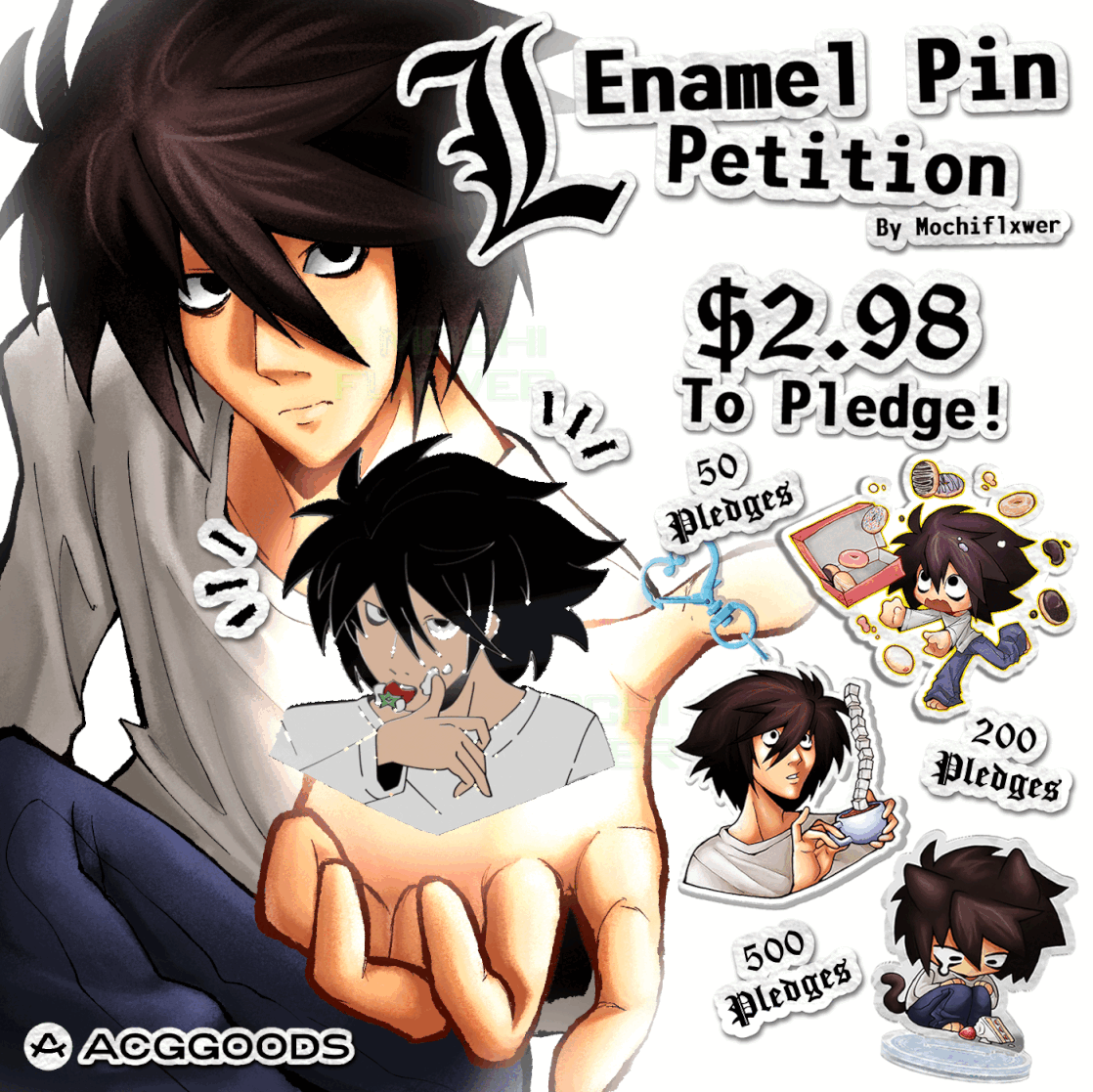 Strawberry L (Death Note) Enamel Pin