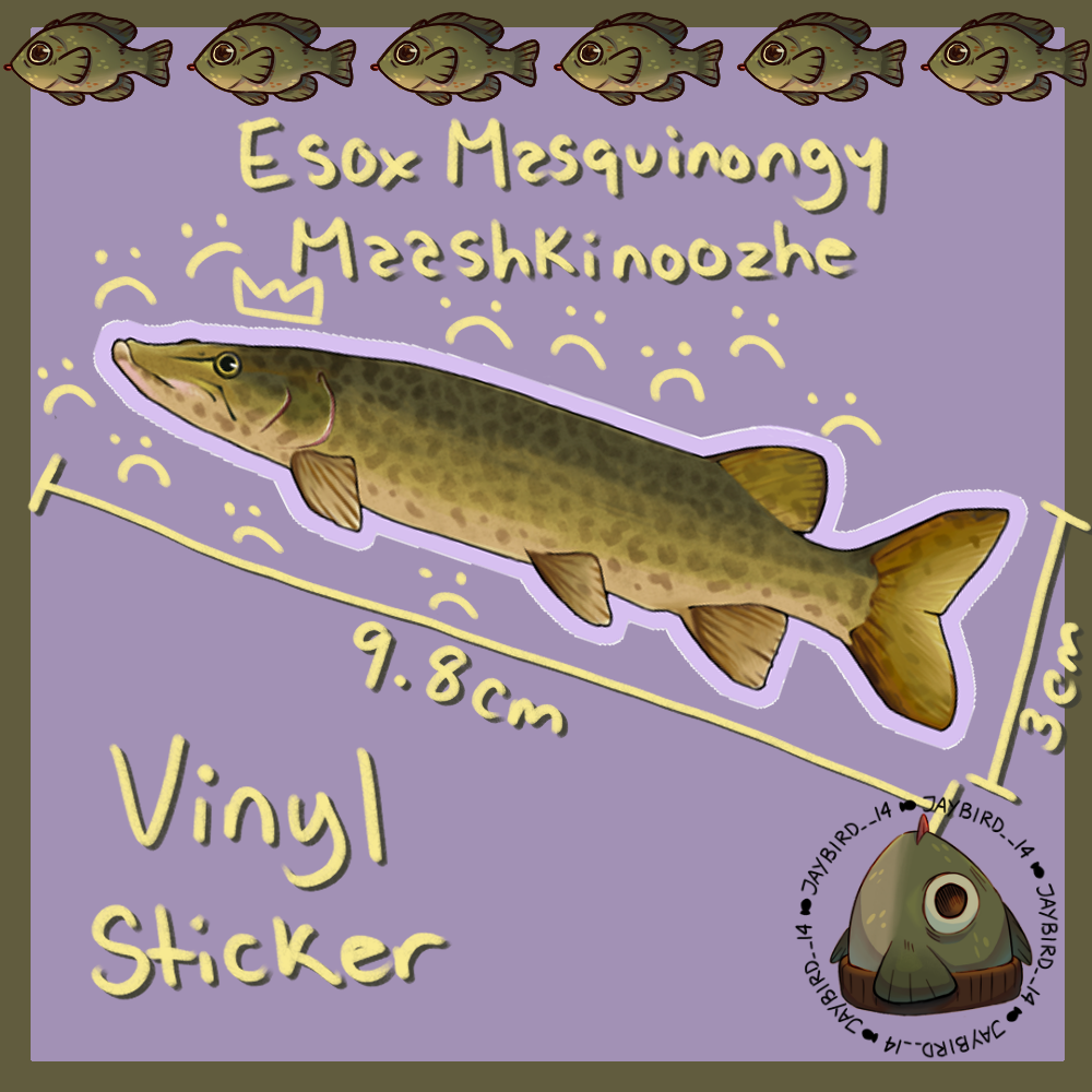 Esox masquinongy Vinyl Sticker