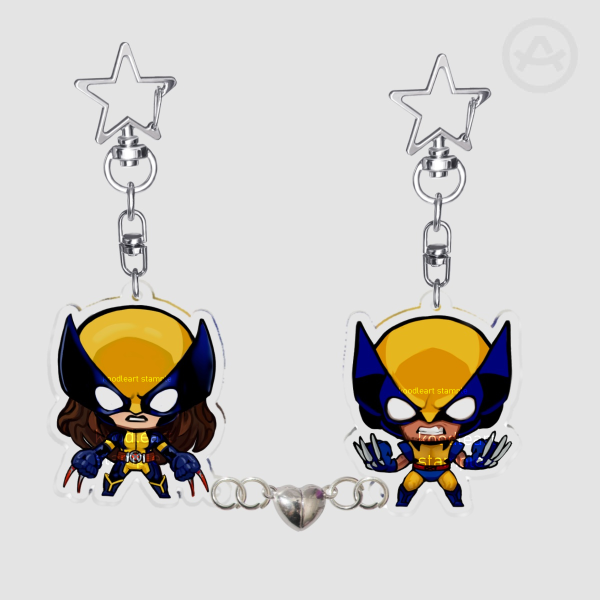 Logan and Laura | Acrylic Magnet Keychains