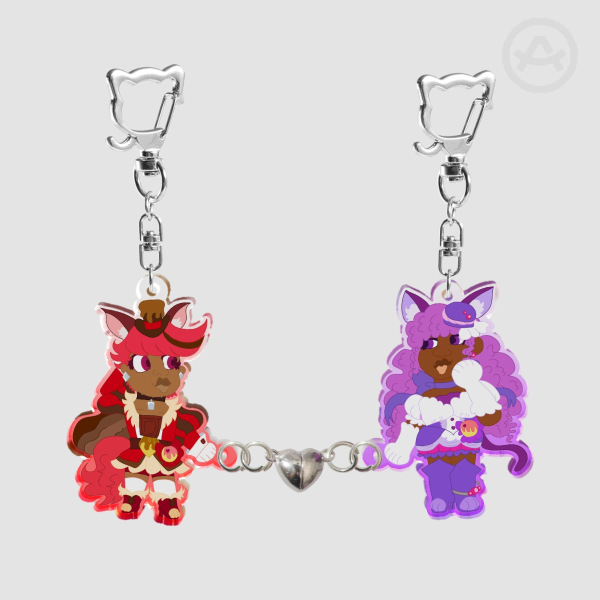 Cure Chocolat and Cure Macaron Acrylic Magnet Keychains
