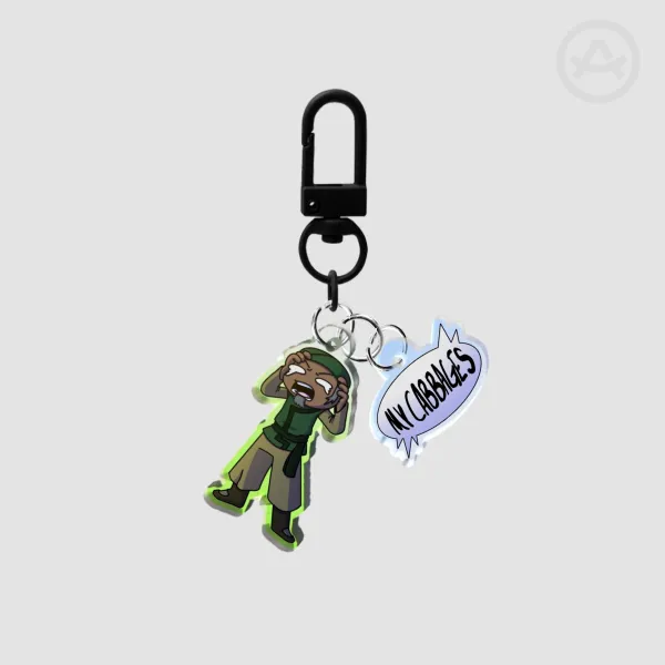 Cabbage Guy Acrylic 2-Piece Keychains