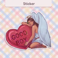😇 Good Boy! Angel OC - Die Cut Sticker