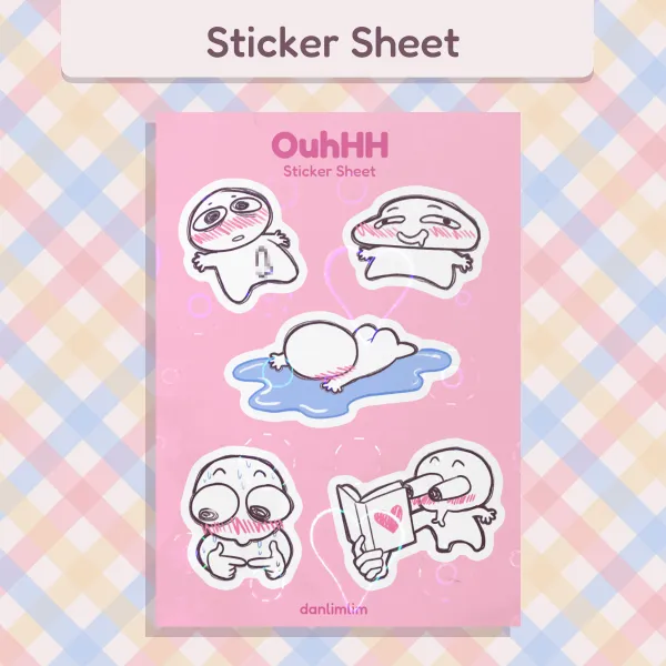 😳 OuHHH - Silly Reaction A6 Sticker Sheet