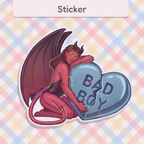 😈 Bad Boy! Devil OC - Die Cut Sticker