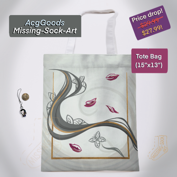 Butterflies and Roses-Jhin themed Tote Bag (15″x13")