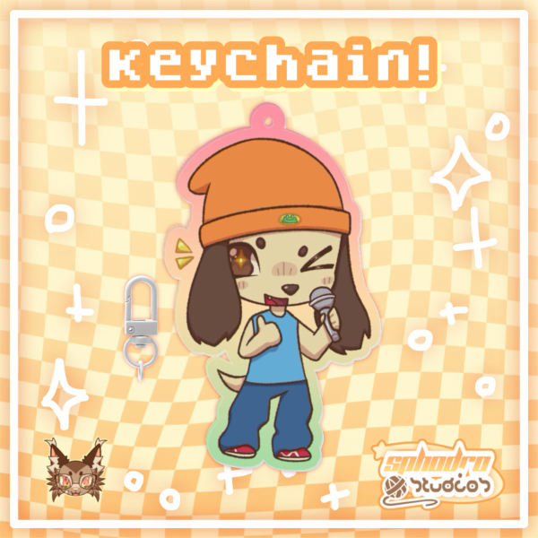 Keychain/Keyring | Parappa The Rapper - 2000s Gaming Playstation Charm - Acrylic (7cm)