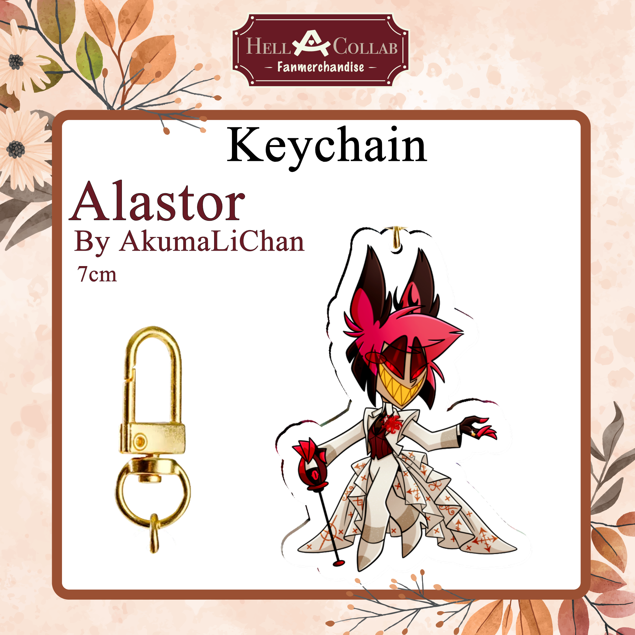 Alastor Keychain - Wedding Hell-A-Collab
