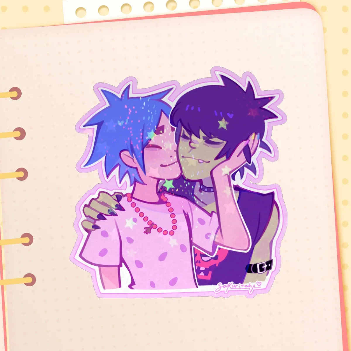 2D & Murdoc Holo Sticker (Gorillaz / 2doc)