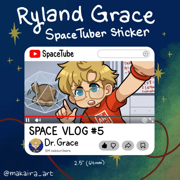 Ryland Grace Space Vlog Sticker
