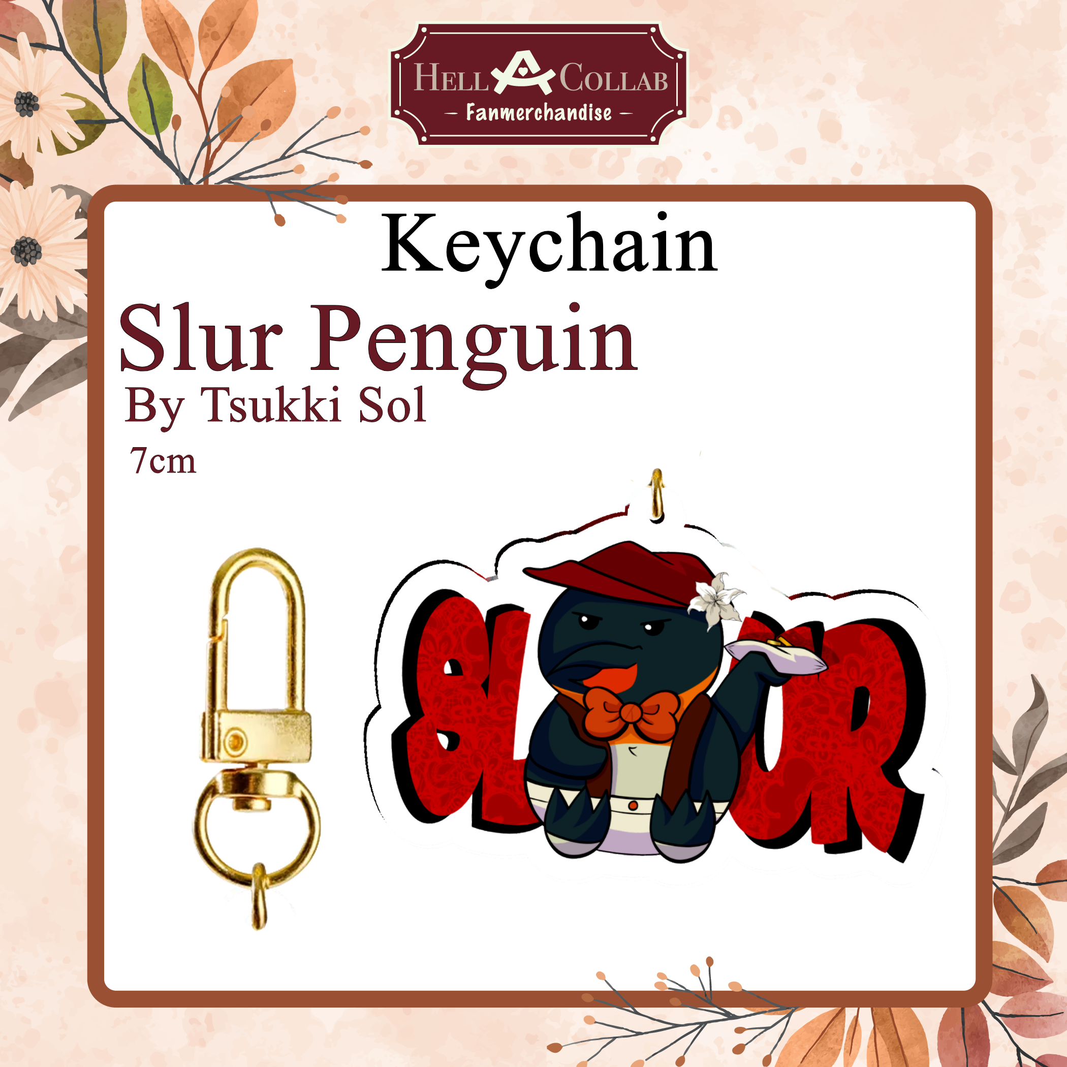 Hell-A-Collab Wedding Collab || Slur Penguin || Helluva Boss || Clear Acrylic Keychains