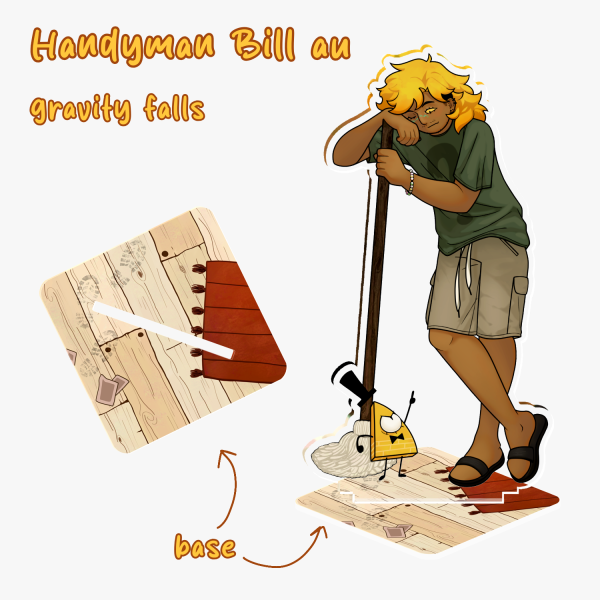 Handyman Bill standee | gravity falls au