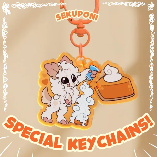 Pumpkin Pie Lovebug 2-Piece Keychain