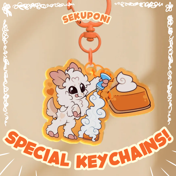 Pumpkin Pie Lovebug 2-Piece Keychain