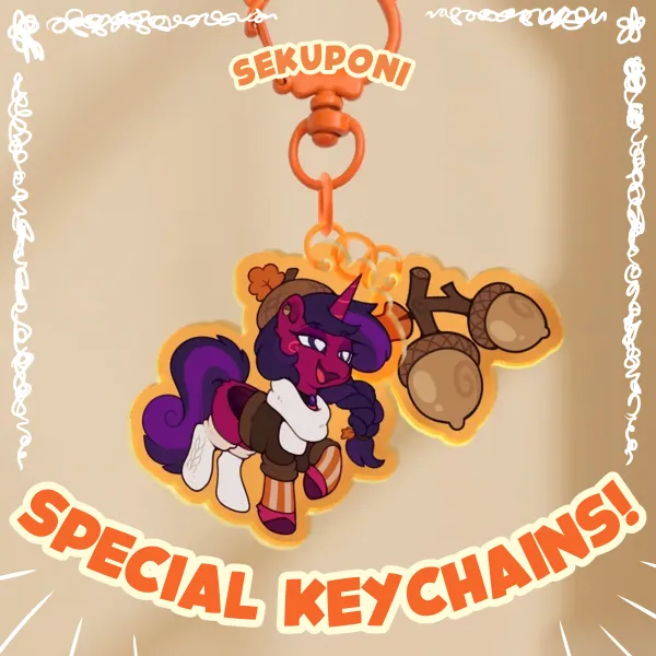 Cozy Acorn Kissmi 2-Piece Keychain
