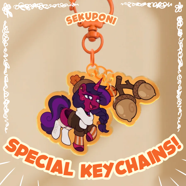 Cozy Acorn Kissmi 2-Piece Keychain