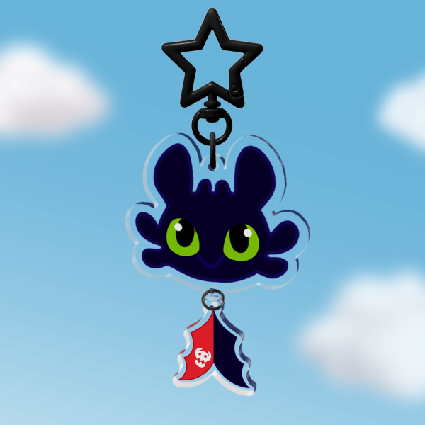 Toothless Connection Acrylic Keychain
