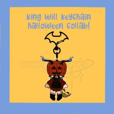 oc - halloween collab king will keychain