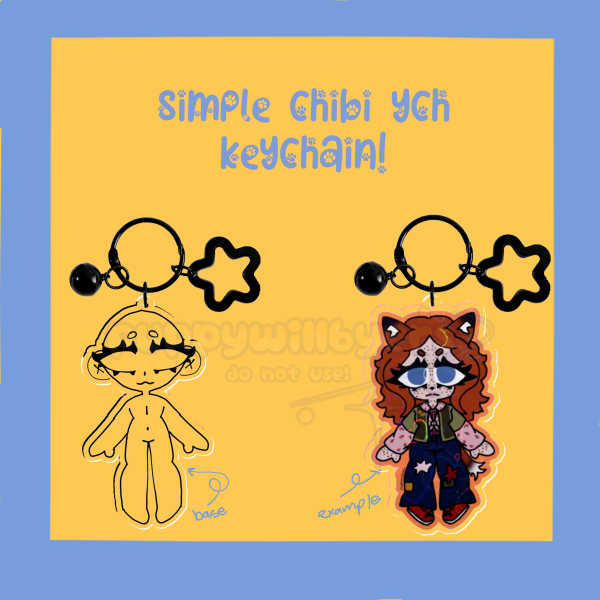 simple chibi ych keychain