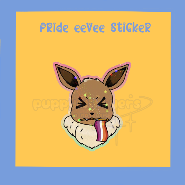 lesbian eevee sticker