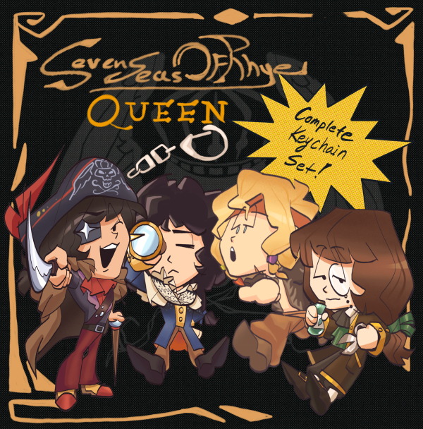 Queen Pirates Keychain Set