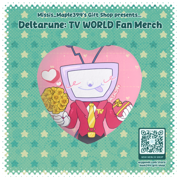 HEART PLUSH BADGE ~ DELTARUNE - Mr. Ant Tenna (DRFF COLLAB VER.)