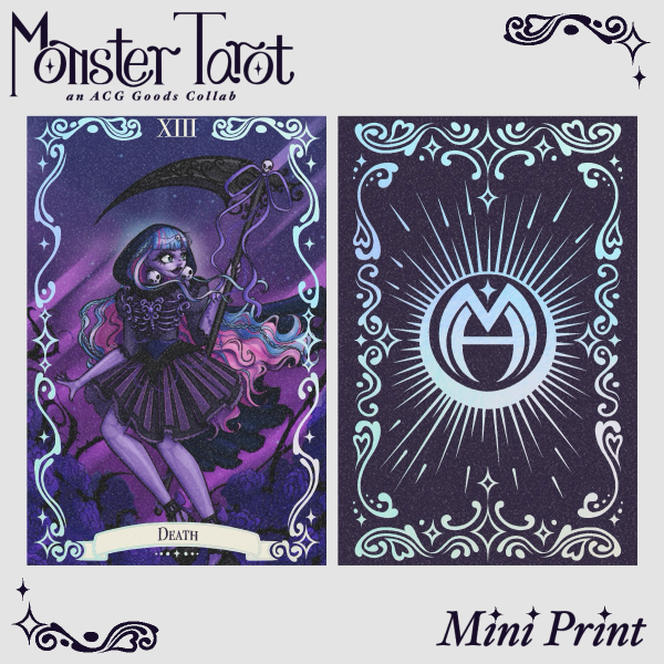 Death Monster Tarot Mini Holographic Print