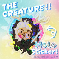 Chibi Creature Felix Holo Sticker || Felix Was Here