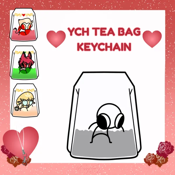 YCH Tea bag || Keychain || YCH MERCH