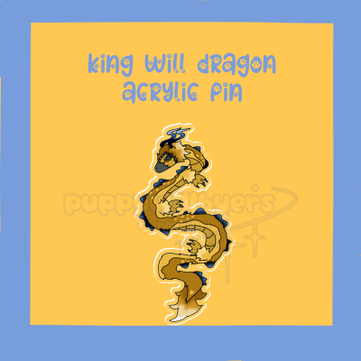 king will dragon acrylic pin