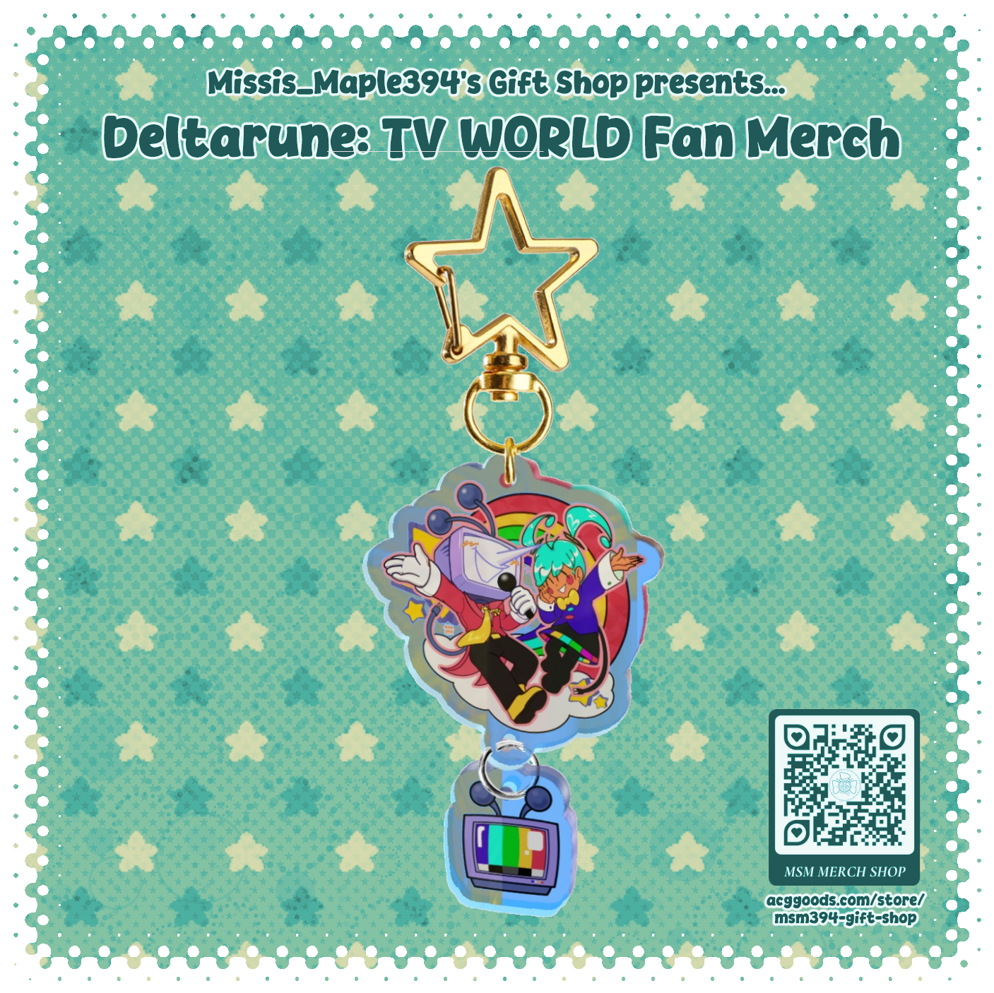 ACRYLIC DUO KEYCHAIN ~ DRFF COLLAB - Mr. Ant Tenna & Static Hatsune Miku
