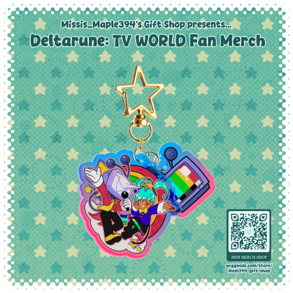 ACRYLIC 2-PIECE KEYCHAIN ~ DRFF COLLAB - Mr. Ant Tenna & Static Hatsune Miku