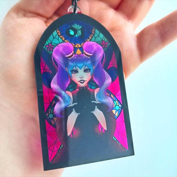 Colored Edge Acrylic Keychains